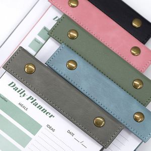 Custom A5 PU Leather Cover Blank Pages <b>Memo</b> <b>Pads</b> Daily Planner Notepad Tear Off Productivity Lined Pages Notebook with Pen Loop - Product Image 3