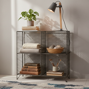 Gabinete de sala de estar de Color personalizado moderno de Metal Industrial estantes de exhibición de hierro para uso en muebles para el hogar - Product Image 1