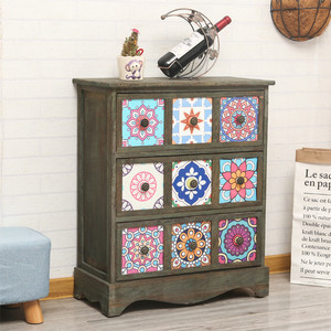 Commode en bois <span class=keywords><strong>de</strong></span> Style campagnard à 9 <span class=keywords><strong>tiroirs</strong></span>, <span class=keywords><strong>tour</strong></span> <span class=keywords><strong>de</strong></span> <span class=keywords><strong>rangement</strong></span> pour meubles, placard <span class=keywords><strong>de</strong></span> chambre à coucher, armoire d'organisation <span class=keywords><strong>de</strong></span> bureau - Product Image 4