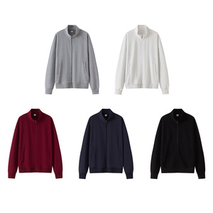 Veste polaire zippée bleu marine pour femme, col montant, décontractée, couleur unie, respirante, en maille, pour l'automne - Product Image 6