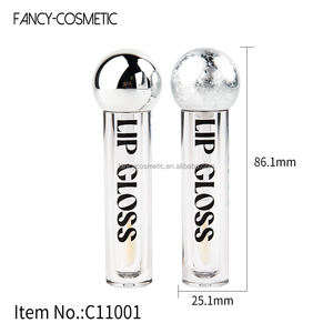 Tubo de brillo de labios con tapa redonda de espejo Chapado en chorro, botella de <span class=keywords><strong>aceite</strong></span> de labios vacía transparente para uso cosmético - Product Image 2