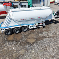 Feichi 3-Axis Powder Tank Semi-Trailer 40 Ton Heavy-Duty 38 Kubik Tank Semi-Trailer Semen Curah Semi-Trailer Tangki Bubuk Semi-Trailer