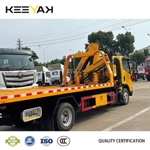 Camión de Remolque de Plataforma Móvil Hidráulica 4X2 Personalizado de Venta Caliente ISUZU con Grúa, Control Remoto y Brazo Plegable para un Remolque Eficaz - Product Image 5