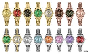 Relojes de Lujo para Mujer, Reloj de Acero Inoxidable Dorado para Dama, Reloj de Cuarzo con Correa de Acero, Envío Directo - Product Image 6