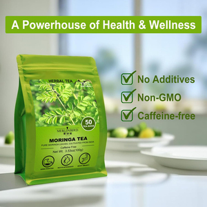 شاي أعشاب من أوراق المورينجا العضوية الطبيعية صندوق مخصص شاي تنحيف غير غمو خالي من الكافيين منتقاة حديثا - Product Image 4