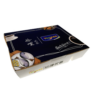 Kích Thước Lớn 200 Cái/Ctn Thiết Kế Sáng Tạo Dùng Một Lần Ăn Trưa <span class=keywords><strong>3</strong></span> Phần Tế Bào Giấy Các Tông Sinh Thái Thân Thiện Thức Ăn Nhanh Bao Bì Hộp - Product Image 5