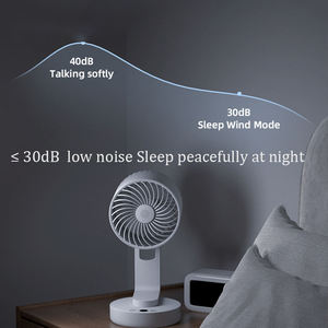 Nouveau ventilateur oscillant de bureau rechargeable par USB, mini lampe de bureau avec affichage numérique - Product Image 6