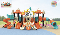 Équipement de jeu en acier et plastique pour enfants, toboggan de jardin d'enfants, parc d'attractions, utilisation extérieure à haute capacité