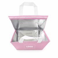 Sac isotherme personnalisé en PP non tissé, écologique et durable, avec doublure en feuille d'aluminium et impression de logo pour vente en gros