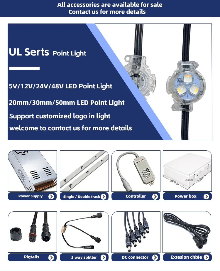 Ucs2904 Gemstone Christmas Lights Outdoor Waterproof Led Point Lights Rgb Led Lights for Amusement Rides · image 4
