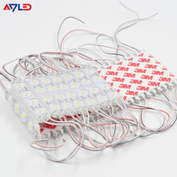 Module LED 7000K en gros de Chine avec lentille 2835, module LED étanche à injection de rétroéclairage 4 SMD 1,44W 12V pour enseignes lumineuses extérieures