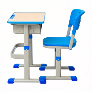 Bureau d'ordinateur à hauteur réglable pour l'école avec support pour écran et plateau pour clavier, idéal pour les cours d'<span class=keywords><strong>informatique</strong></span> - Product Image 2