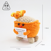Crochets Positifs ' Dumpster Fire ' pour le Soutien Émotionnel, Artisanat de Poupées au Crochet, Décoration de Bureau et de Maison