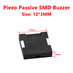 12mm 12*12*3mm Chất lượng cao Mini 3v5v12v 4000Hz 1230 bên âm thanh thụ động SMD <span class=keywords><strong>Piezo</strong></span> buzzer đầu dò - Product Image 2