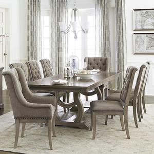 Table à manger rectangulaire en bois <span class=keywords><strong>vintage</strong></span> avec <span class=keywords><strong>chaises</strong></span> rembourrées, ensemble <span class=keywords><strong>de</strong></span> meubles <span class=keywords><strong>de</strong></span> salle à manger <span class=keywords><strong>de</strong></span> luxe, <span class=keywords><strong>8</strong></span> places - Product Image 1
