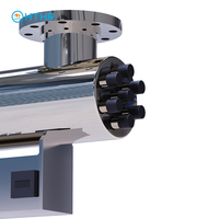 Lampe UV industrielle SS304 pour la désinfection de l'eau, stérilisateur 3-120T/H, grand débit, système de nettoyage automatique, filtre purificateur d'eau 220V