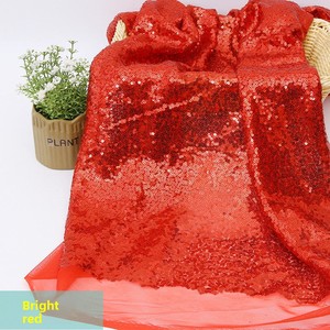 Tela de encaje de malla bordada de 3 mm para vestido de novia, tela de <span class=keywords><strong>punto</strong></span> elástica metálica con lentejuelas para vestidos de mujer y niñas, lista para enviar - Product Image 6