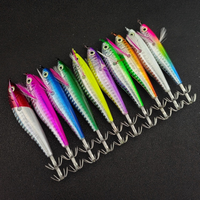 Leurre de pêche en plastique Raylor OEM 10,5 cm 9g, yeux 3D lumineux, pour lancer en eau salée, coulant, type calamar Egi