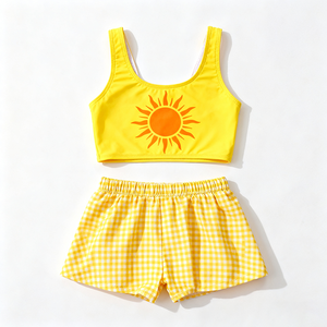 OEKO TEX Traje de baño para niños Ropa de playa Traje de baño para bebés Hermoso Bikini de playa Trajes de baño para niñas pequeñas - Product Image 1