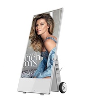 Écran d'affichage numérique portable de 43 pouces, étanche IP65, alimenté par batterie, haute luminosité, pour la publicité en extérieur