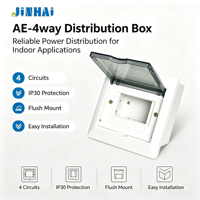 Boîtier de distribution encastré JINHAI AP-4 150A 380V de haute qualité, protection IP30, couvercle transparent rabattable, boîte MCB 4 unités, usage domestique intérieur