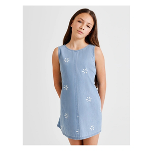 Adorable Vestido de Verano de Algodón para Niñas con Diseño Atractivo, Sensación Ligera y Comodidad Transpirable, Perfecto para Uso Diario y Fiestas - Product Image 1