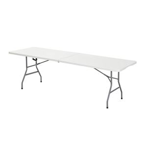 <span class=keywords><strong>Table</strong></span> pliante portable en plastique blanc de <span class=keywords><strong>8</strong></span> pieds pour la restauration, idéale pour les pique-niques intérieurs et extérieurs, capacité <span class=keywords><strong>8</strong></span> <span class=keywords><strong>personnes</strong></span> - Product Image 6