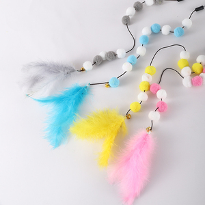 Bastoncino Giocattolo per Gatti con Pallina di Peluche, Campanello e Piuma, Morbido Giocattolo Interattivo per Gatti - Product Image 4