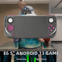 Nouvelle console de jeu portable QBUY E6 avec écran HD de 5,0 pouces, autre système d'exploitation, RK3566, 4+32 Go, réseau double bande 5G, 10 000 jeux, 5000 mAh