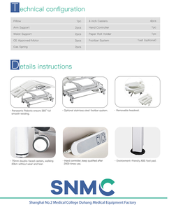เตียงตรวจโรคแบบมืออาชีพพร้อมที่นอน PU และที่วางเท้าสแตนเลส พร้อ<span class=keywords><strong>ม</strong></span>ฟังก์ชั่นปรับเอียง ควบคุมด้วย<span class=keywords><strong>ม</strong></span>ือและเท้า - Product Image 6