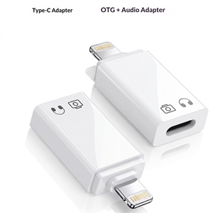 Adaptateur Audio OTG Multifonction Type <span class=keywords><strong>C</strong></span> vers Connecteur, Prise en Charge Carte Son en Direct, Modèle de Transmission U, Tête Blanche OTG CN - Product Image 1