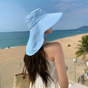Chapeaux de soleil d'été pour femmes en gros, grands chapeaux de plage à large bord pour femmes avec cordon - Product Image 6