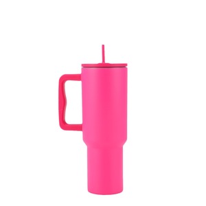 Stainless Steel Insulated <b>Mug</b> 40oz <b>Large</b> Capacity With Straw And Handle For Travel Outdoor Use - Product Image 4