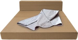 Dareko Bộ nhớ bọt cắt Sofa giường + màu xám lông cừu Chăn 3D lưới 4 có thể gập lại gấp nệm sofa giường bọt gấp ra sofa - Product Image 4