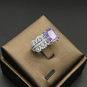 Anello staccabile Vintage ad alta sensibilità da donna leggera temperamento celebrità con Zirconia di lusso in argento Sterling alla moda - Product Image 5