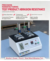 Testeur d'abrasion numérique multi-stations pour l'alcool, instrument de test de résistance à l'usure des revêtements de surface conforme aux normes ASTM