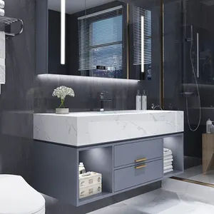 Mueble de baño con altavoz, mueble de baño con espejo rectangular Led inteligente, venta al por mayor