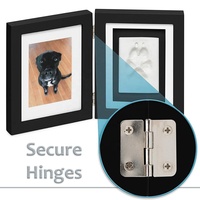 Cadre photo souvenir pour animaux de compagnie avec empreinte de patte de chien ou de chat, kit d'empreinte de patte en argile, cadeau parfait