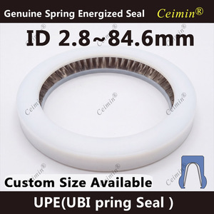 Guarnizione in PTFE modificato con molla metallica per pompa a vuoto, ampia temperatura, basso attrito, con molla a V, dimensioni metriche - Vendita all'ingrosso - Product Image 5