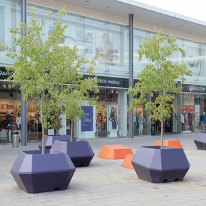 Big Standing Fiberglass Faceted <b>Pot</b> Outdoor <b>Large</b> FRP Diamond Cut Planter Hotel Lobby Modern Luxury Floor Planter - Product Image 3