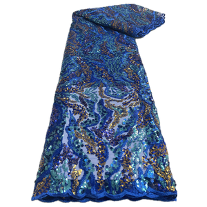 NI.AI Purple Elegant <strong>Sequins</strong> and Beaded Net Lace Fabrics Luxury <strong>Sequins</strong> Lace Fabric <strong>Colorful</strong> <strong>Sequins</strong> and Beaded Net Lace Fabric - Product Image 4