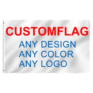Bandeiras personalizadas de 3x5 pés, bandeira de logotipo feito sob encomenda promocional personalizada