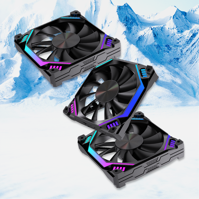 Lovingcool 120mm ARGB High Static Pressure Air Cooling Fan Addressable RGB PWM for CPU Radiator and PC Case