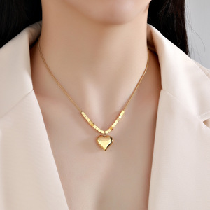 Collana a forma di cuore di nuova moda collana in acciaio inossidabile con cuore di gioielleria raffinata - Product Image 2