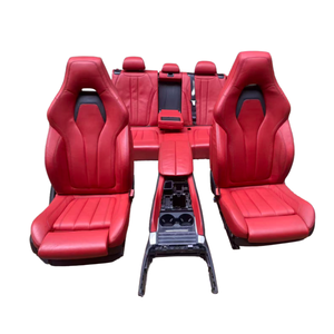 Sièges rouges de haute qualité pour BMW X5M, intérieur X5M F85, sièges avant et arrière, panneaux de porte, tableau de bord, sellerie - Product Image 1