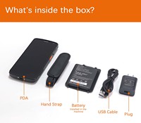 Terminal de données mobile PDA Android 15 de 6 pouces avec scanner de codes-barres 2D QR NFC, 4G WiFi 2.4GHz/5.0GHz et RFID pour la gestion des stocks