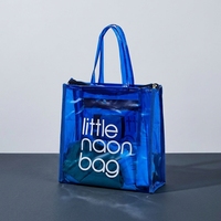 Pochette transparente personnalisable avec logo, fermeture éclair en PVC, pour sac à main de plage, vacances d'été, voyage en bord de mer, étanche