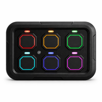 Nouveau panneau de commande 6 interrupteurs avec synchronisation via application, MOSFET, boîtier de relais à fusibles RGB 16M, IP65, universel pour Jeep, Land Rover, SUV tout-terrain, pour rétrofit/amélioration 2