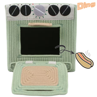 Nouvelle conception Maison de jeu pour enfants Accessoires de jeu Modèle de four à micro-ondes Panier de rangement en corde de coton pour chambre d'enfant Crèche Salon