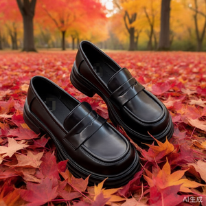 รองเท้าโลฟเฟอร์หัวมนพื้นหนา - Product Image 6